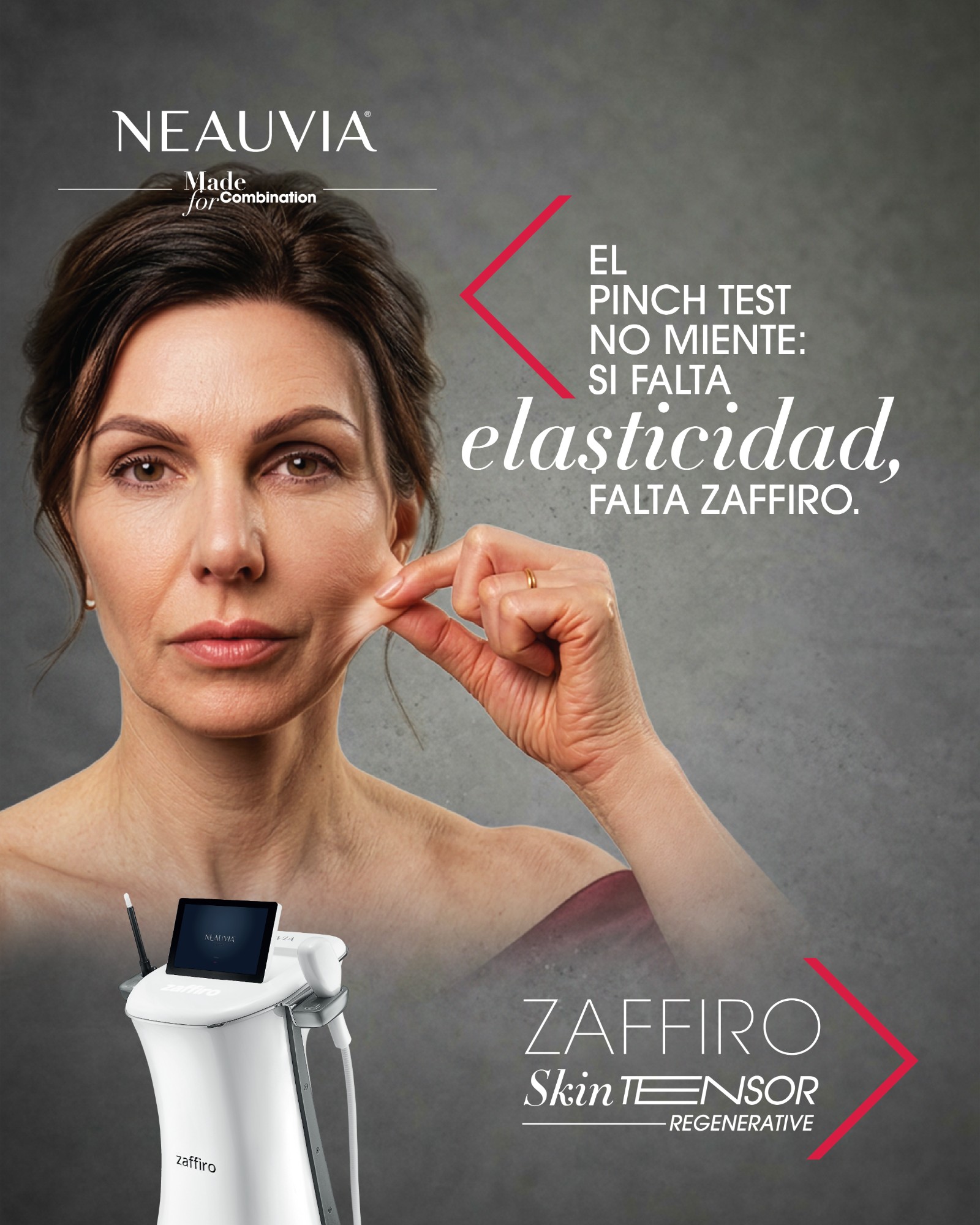 Pieza de campaña sobre elasticidad cutánea asociada a Zaffiro